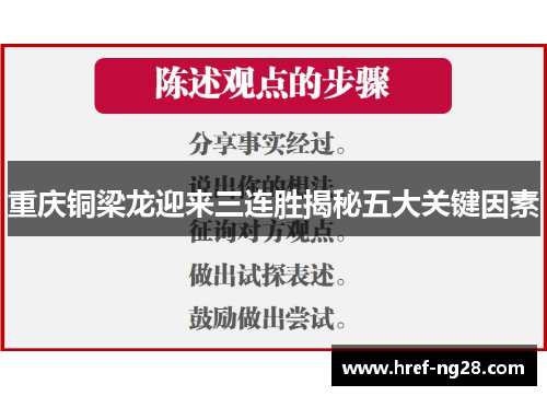 重庆铜梁龙迎来三连胜揭秘五大关键因素 重庆铜梁龙迎来三连胜揭秘五大关键因素